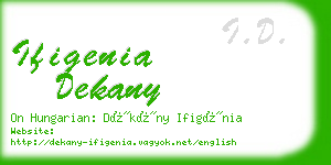 ifigenia dekany business card